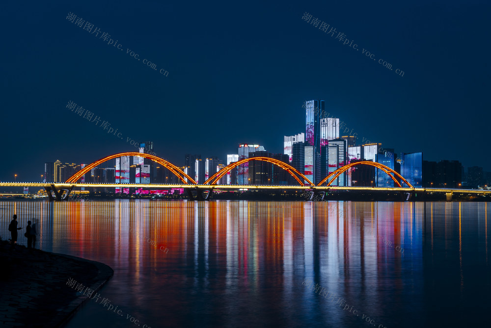 福元大桥 夜景 长沙