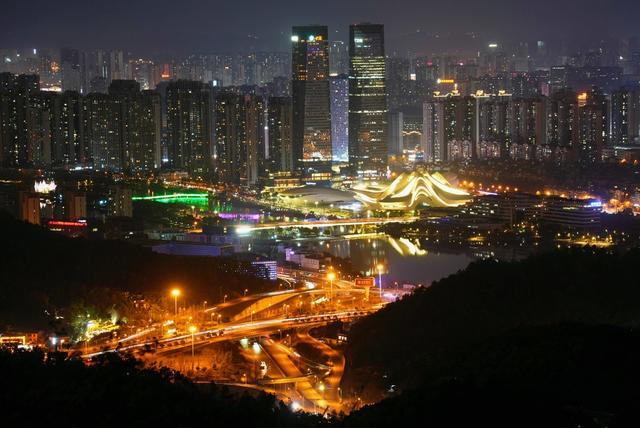 岳麓山 梅溪湖 夜景 长沙