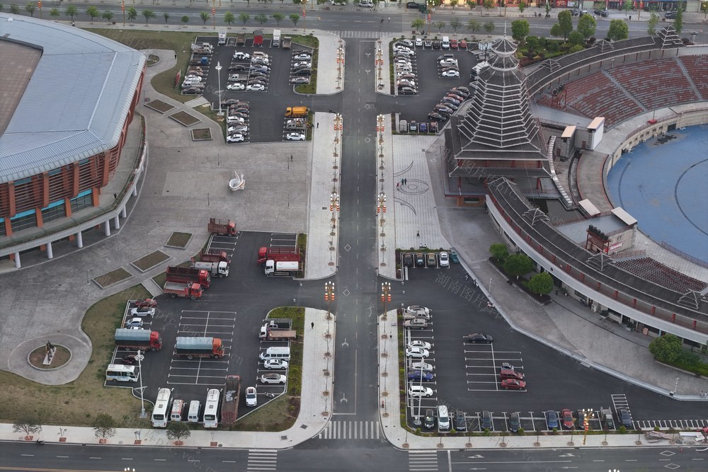 停车场、公共设施、县城、城镇、微工程