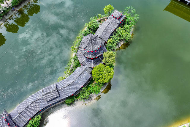 园林 湖 阁 廊 江南