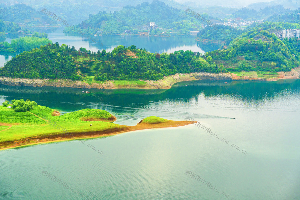 古丈县栖凤湖    凤逐飞舟妙趣至极  湘西山水美如画