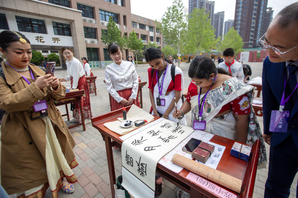国际汉字大会,华文学者,国际留学生,汉字书写,汉学家,甲骨文,皮影戏,中国结,紫薇小学,文化社团