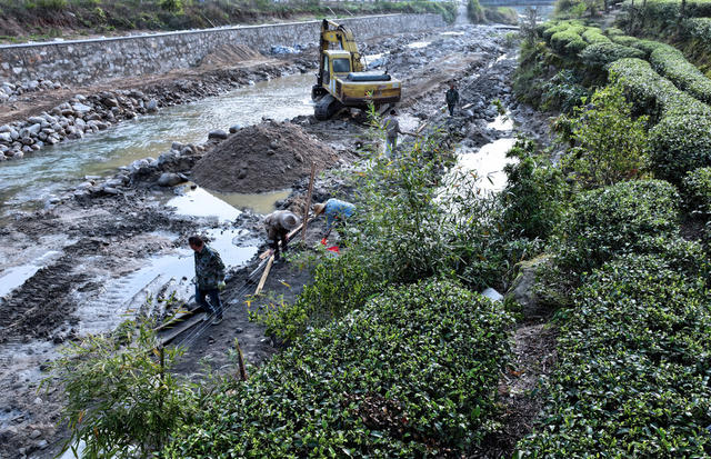 湖南桂东 美丽泉江 乡村振兴 夏丹社区河段 护河堤坝