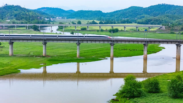 乡村 高铁 基建 生态 春日美景