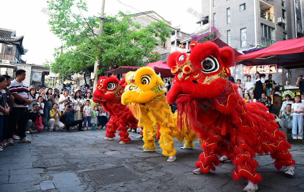 五一 非遗 游客 飞歌 舞狮