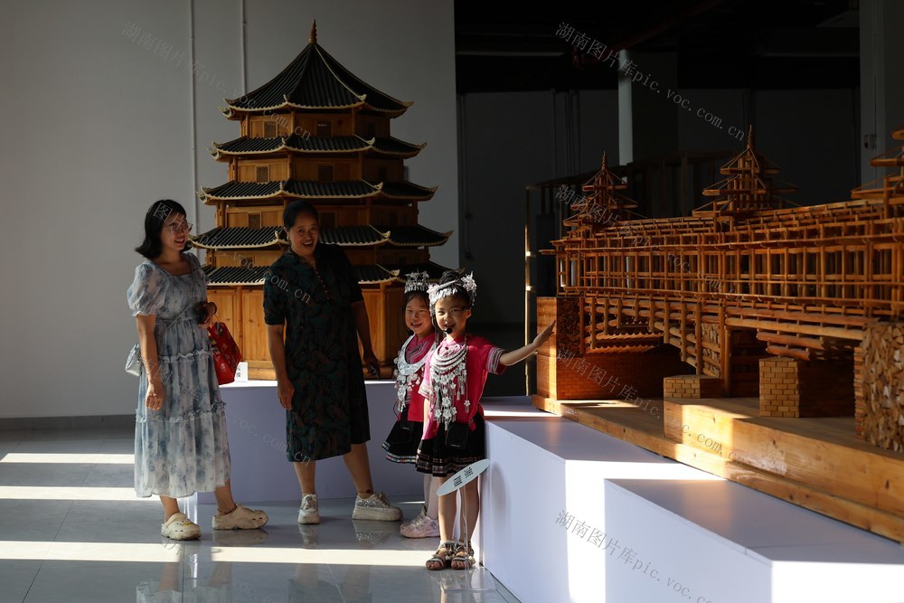 博物馆 木构建筑 模型 风雨桥 鼓楼