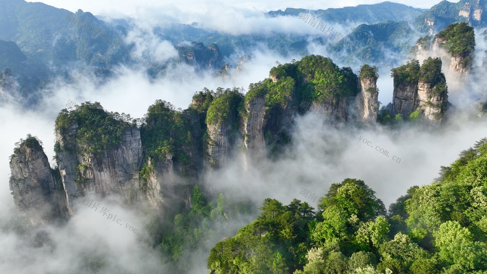 张家界 武陵源 黄石寨 云海 日出