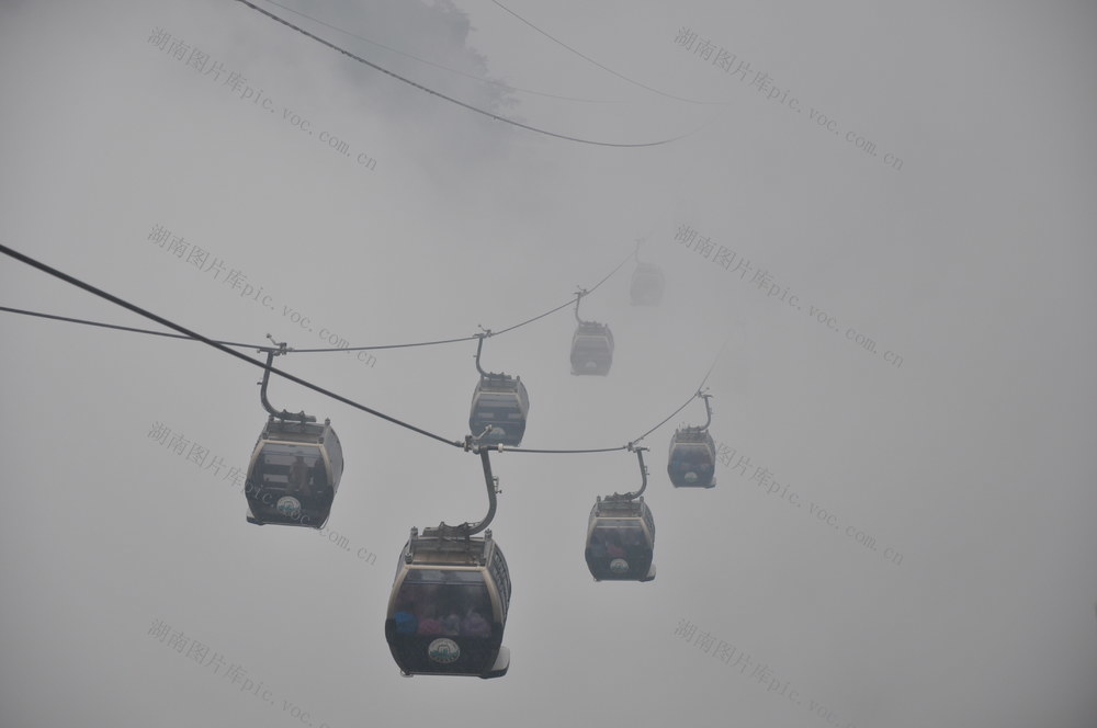 仙女献花 天子山索道 武陵源区 雾景 索道
