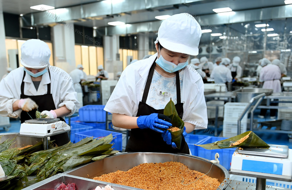 粽子，端午，食品，企业，生产，节日市场，工人，产销，经开区，加工 经济 