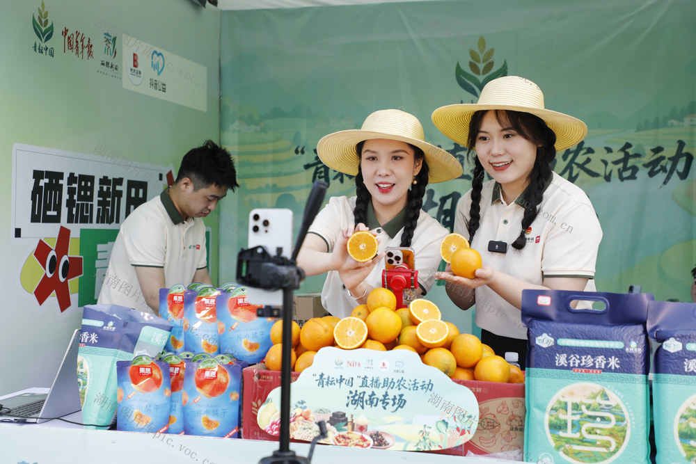 湖南新田：青年主播 直播助农