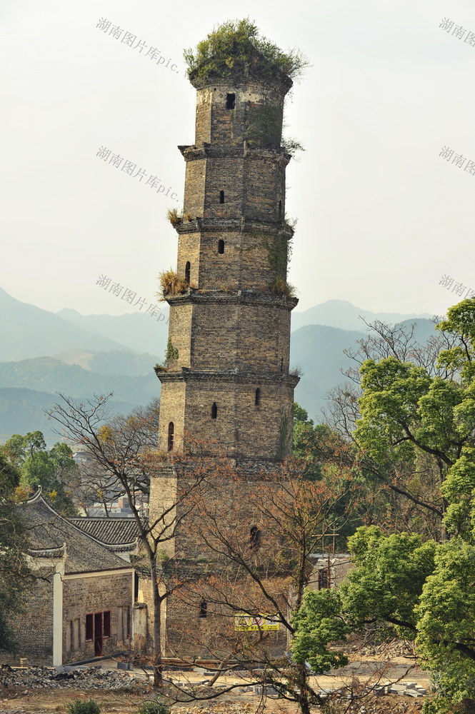 塔下寺 国宝 斜塔 塔下寺 斜塔