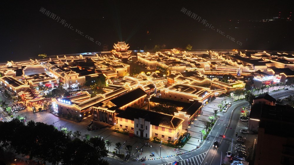 益阳口明清囗古城囗 灯光口璀璨