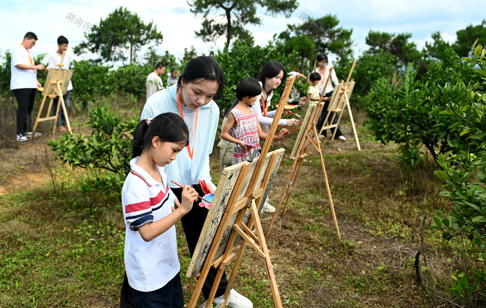 三下乡 大学生 志愿者 留守儿童 美术 写生 户外 支教 社会实践 公益