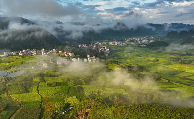 湖南江永  农业农村  云雾缭绕  生态画卷