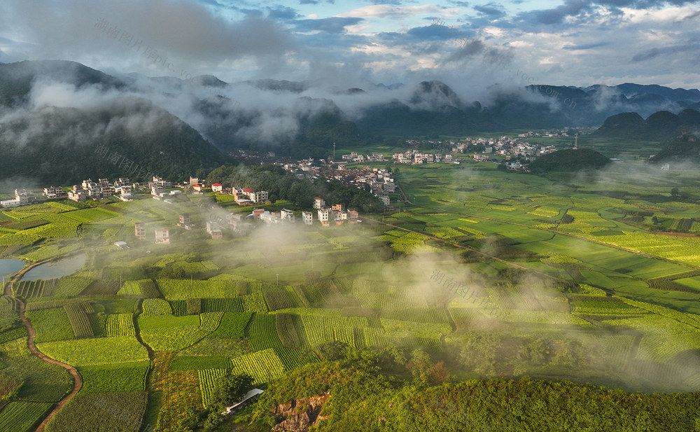湖南江永  农业农村  云雾缭绕  生态画卷
