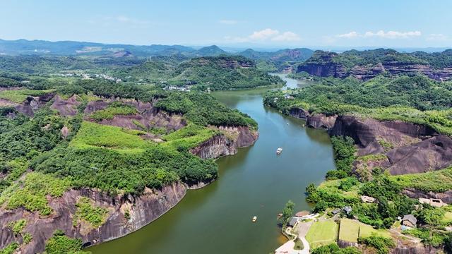 夏日 丹霞 碧水  山水  自然风光  翠江 环境保护