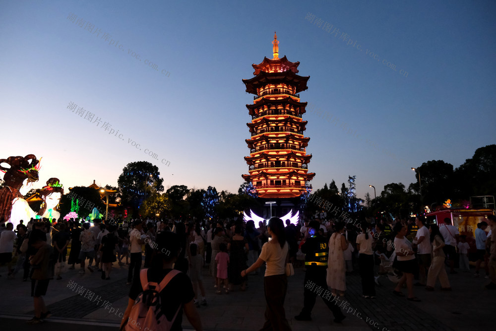 璀璨花灯，洋湖国家湿地公园