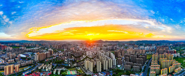夕阳  城市  自然  怀化