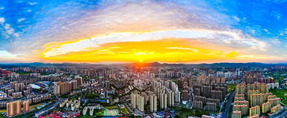 夕阳  城市  自然  怀化