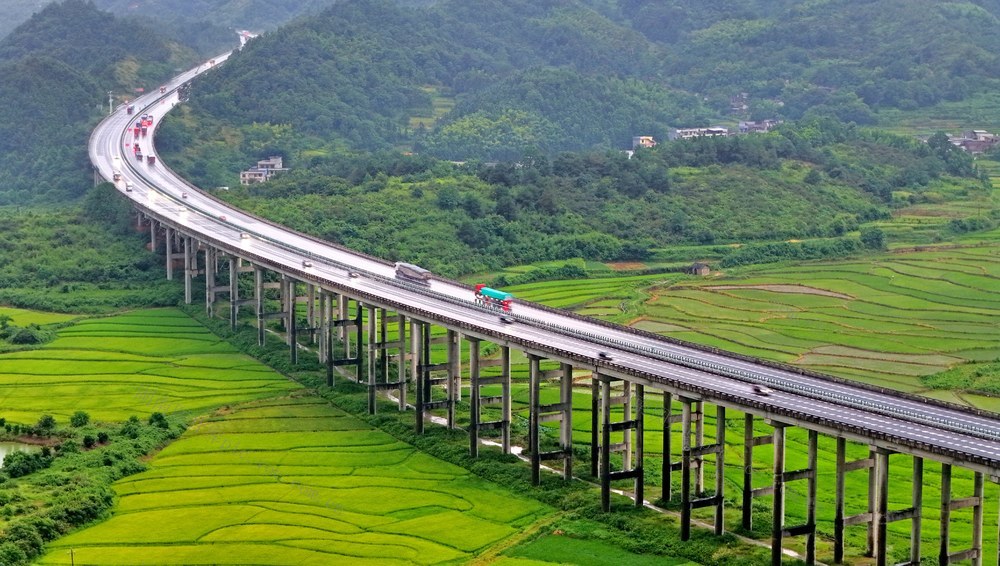 湖南  常宁  高速  稻田  美景