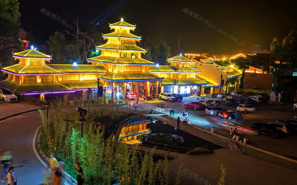 湖南  隆回  虎形山花瑶景区  夜景