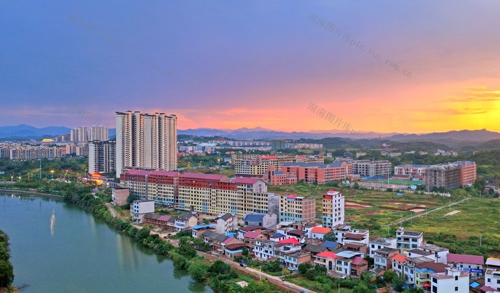 湖南  常宁  城郊  夕阳  美景