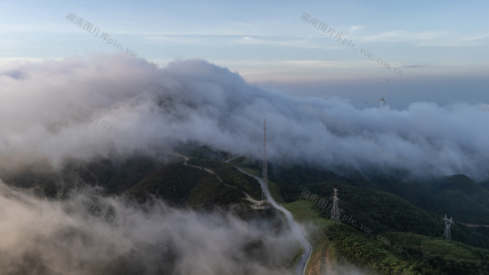 娄底 初秋 云海 游客 森林公园