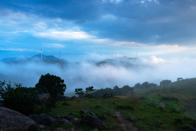 云雾  风电场