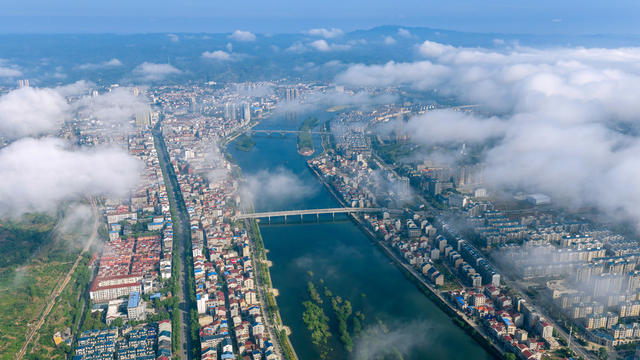 城镇建设    麻阳县城风光