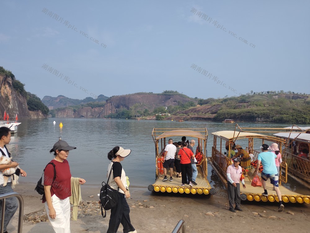 国庆节  旅游  翠江  竹筏