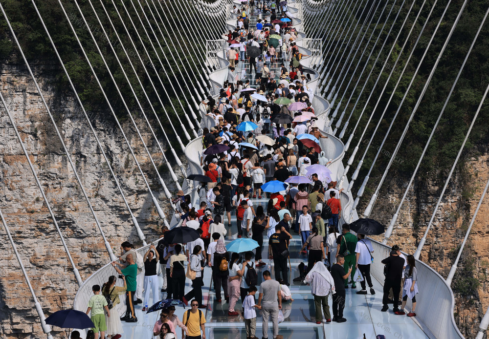 玻璃桥 张家界 假期 国庆