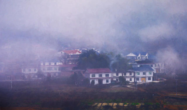 风光  画意 山村