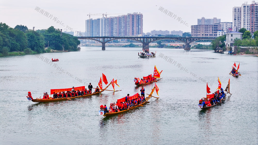 划龙船  看湘超  球迷  足球