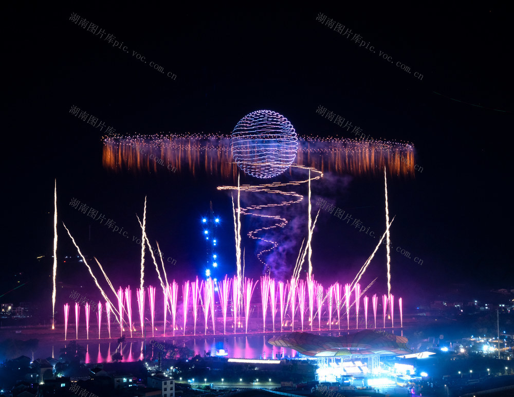 创意  无人机  烟花