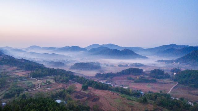 乡村  自然  晨雾