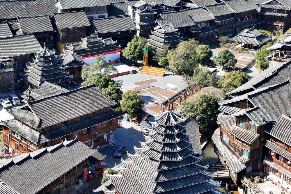 油茶、古村、侗寨、农村、乡愁