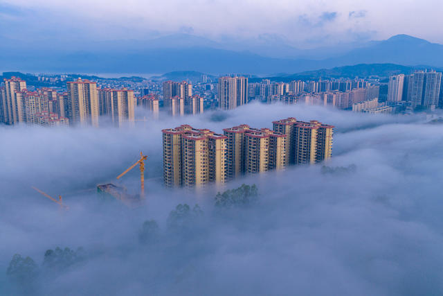 平流雾  冬日美景