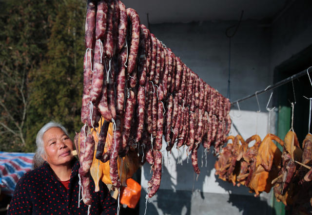湖南桂东 冬至 腊物 香 村民