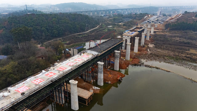 基建 道岔连续梁 邵永高铁 桥梁