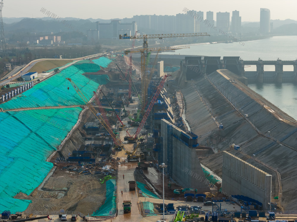 桃源水电站 二线船闸 工地建设者