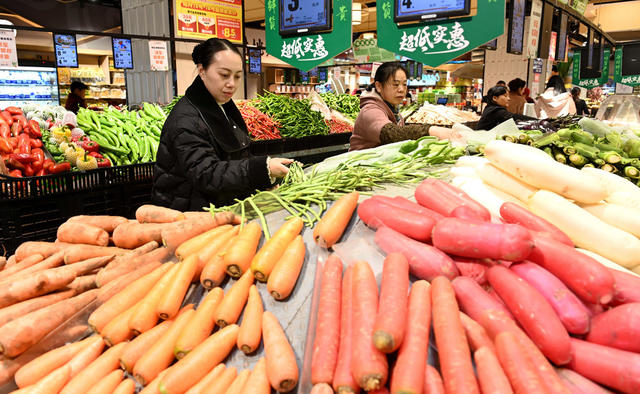 菜篮子 蔬菜 超市 寒潮 保供应 民生 生活用品 食品 市民 商业 消费 物资 冰冻 天气