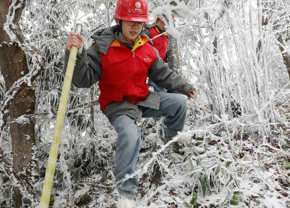  深山踏雪巡线保供电
