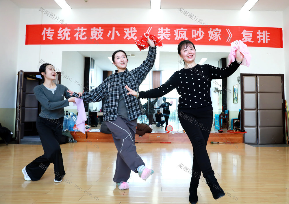 娄底市地域文化传承研究中心 花鼓戏 装疯吵嫁  胡建忠 非物质文化遗产