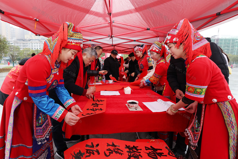 迎新春 舞龙 打鼓 歌舞 演出 喜庆 写春联 展销会 农产品展销 非遗体验