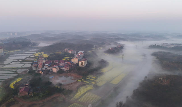 云雾  乡村  自然  旅游  风景  