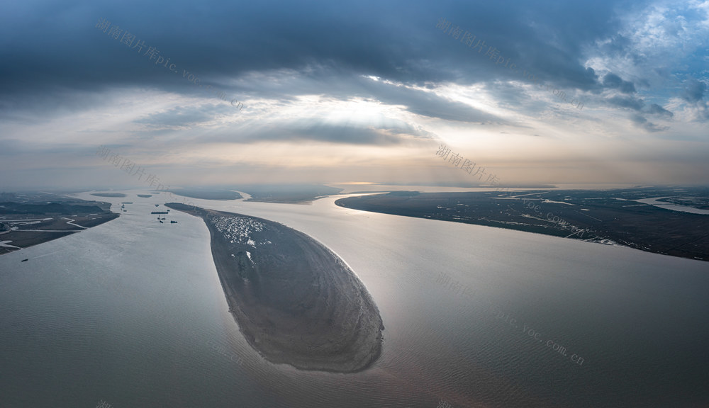 岳阳航拍 洞庭湖 湖南湖泊 岳阳风光航拍全景 洞庭湖干涸