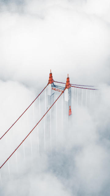 湖南岳阳洞庭湖杭瑞高架桥云雾