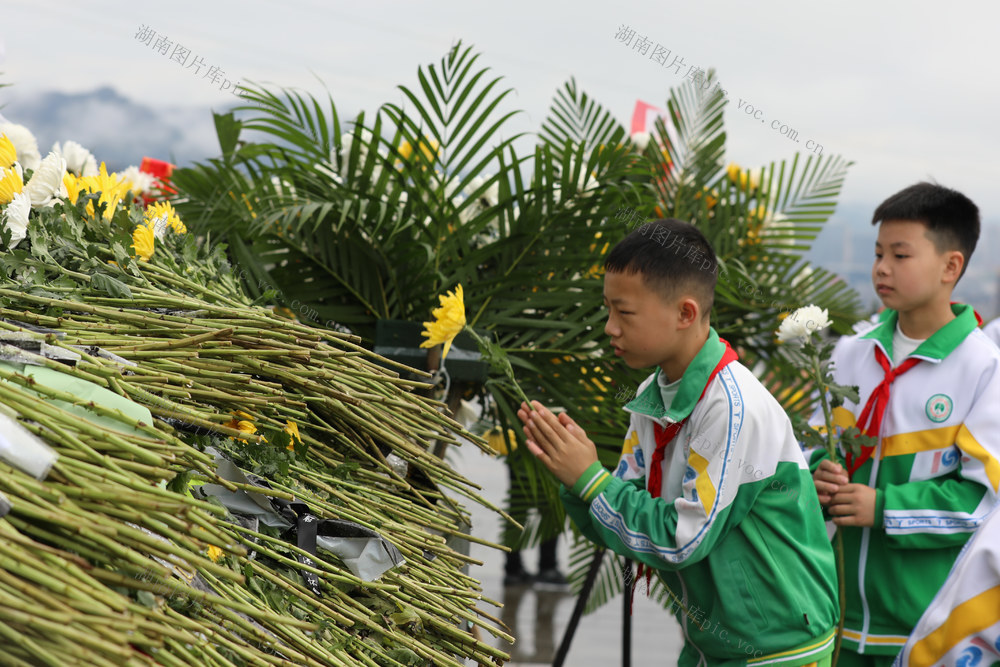 吉首市 烈士公园 祭拜 英烈 追寻 红色 足迹 赓续 血脉鲜花  入党 誓词 教师 党员 学生