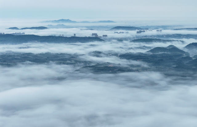 晨雾 乡村 美景 衡东