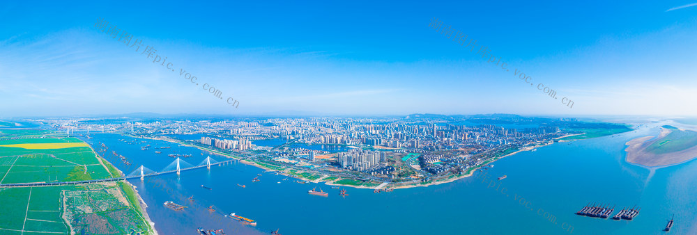 岳阳自然风光 岳阳航拍 长江航运 岳阳君山区 长江水运 岳阳城市航拍 